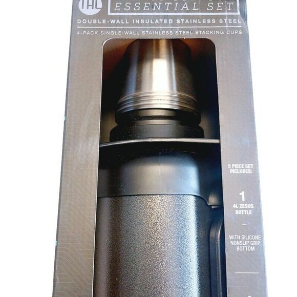TAL 4L Zeus Outdoor Essential 5 Piece Set 4L Bottle With 4 12oz Stainless Steel - Picture 3 of 7
